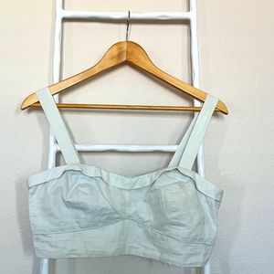 Maeve By Anthropologie White Crop Top Size M